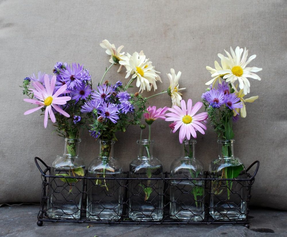 basket flower arrangements