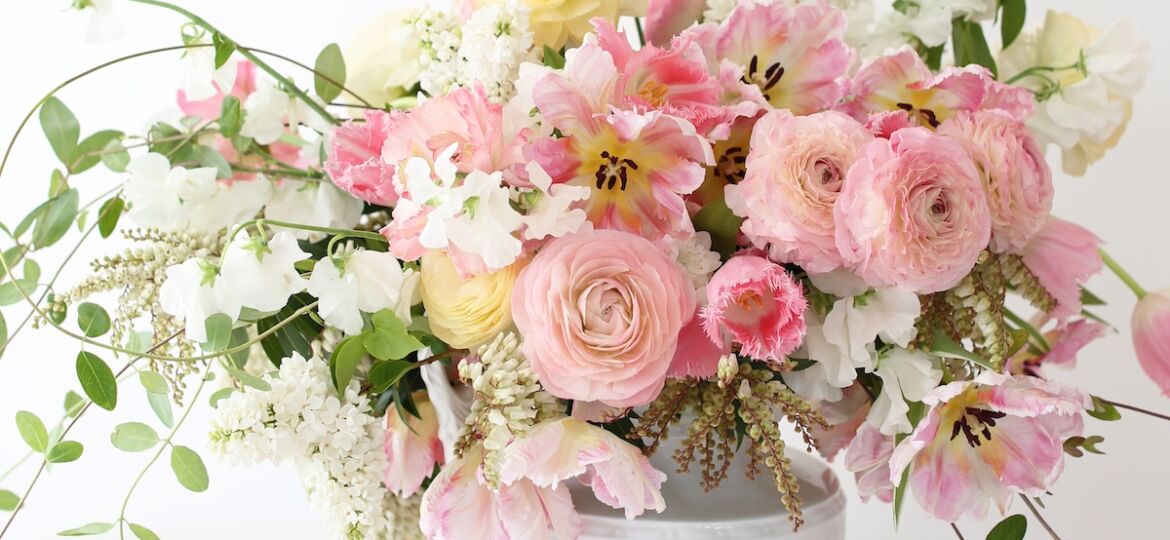 pink flower arrangements