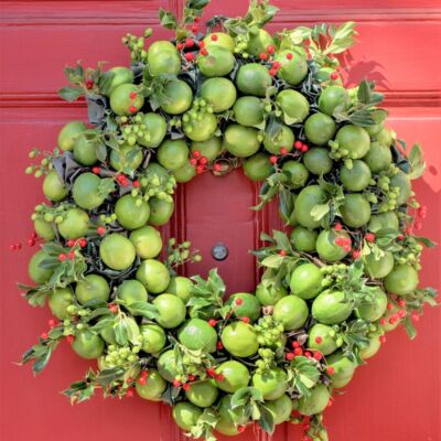 lime wreath, Laura Dowling wreaths