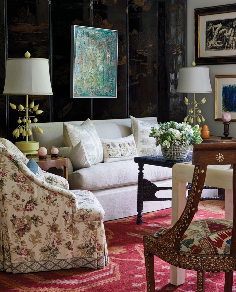 Sitting room designed by Cathy Kincaid