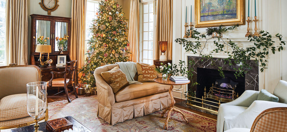 Christmas tree and mantel decor