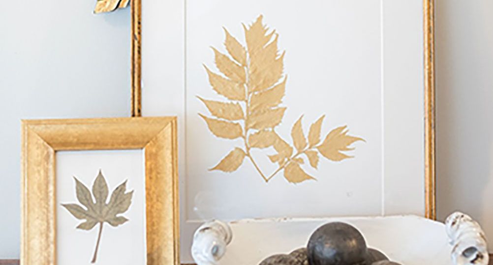 Ryan Miller's gold-toned pressed botanicals