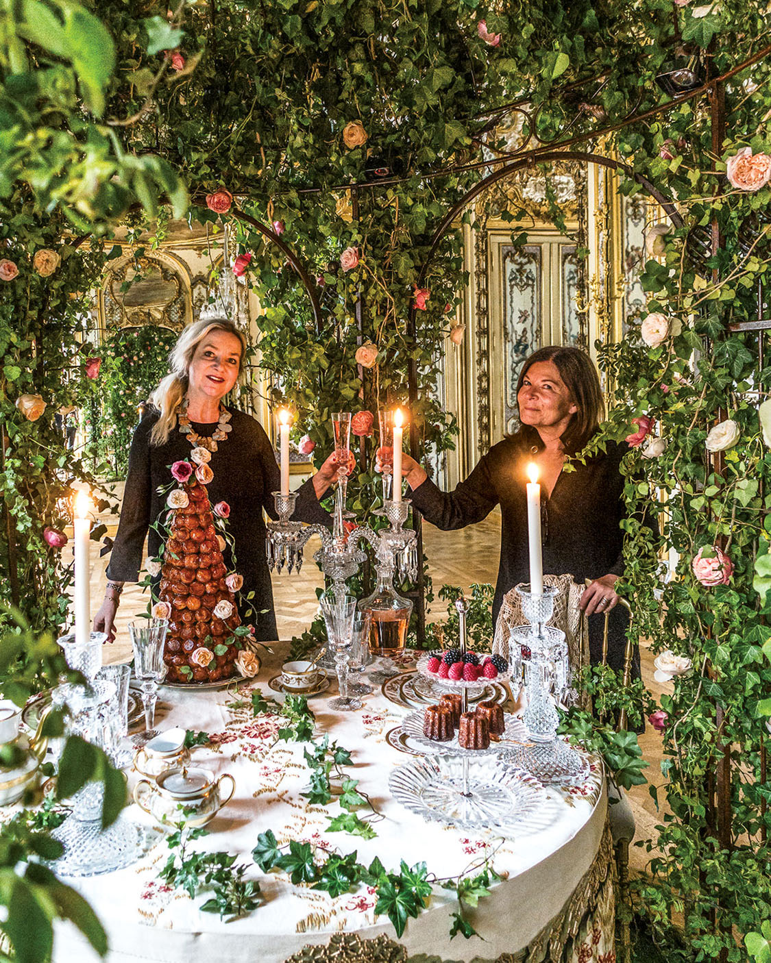 Laura Dowling with Parisian florist Anne Vitchen