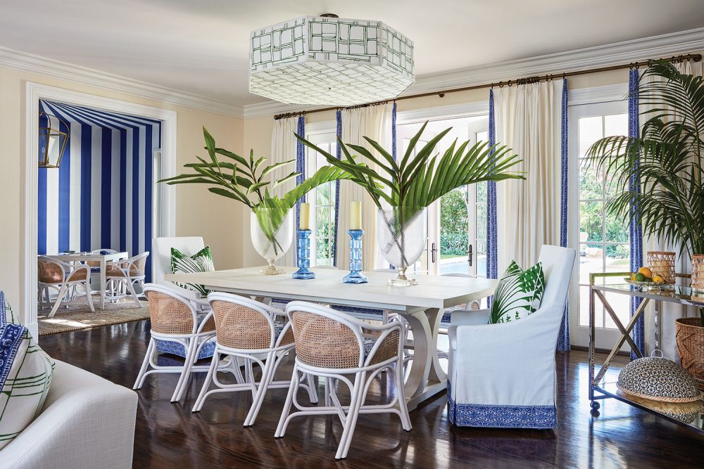 Palm Beach-style family room by Ellen Kavanaugh Interiors