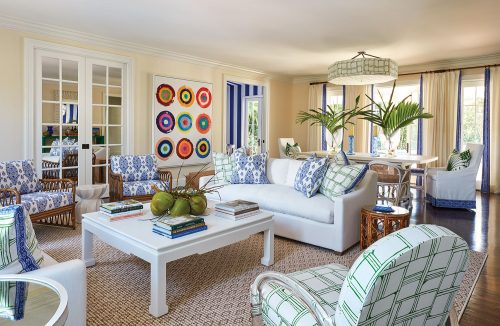 palm beach living room by Ellen Kavanaugh Interiors