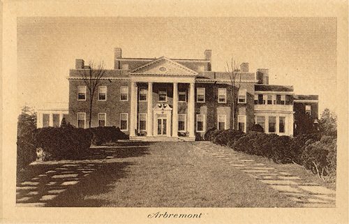 historic photo of Hillwood house and estate