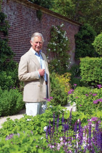 HRH King Charles III, in the Kitchen Garden, June 2013