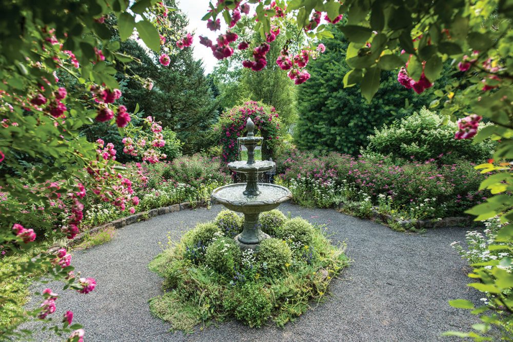 3-tiered fountain at Plantsville Pines