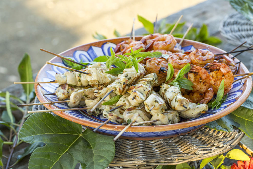 Chicken and Shrimp Kebabs recipe from California Cooking and Southern Style