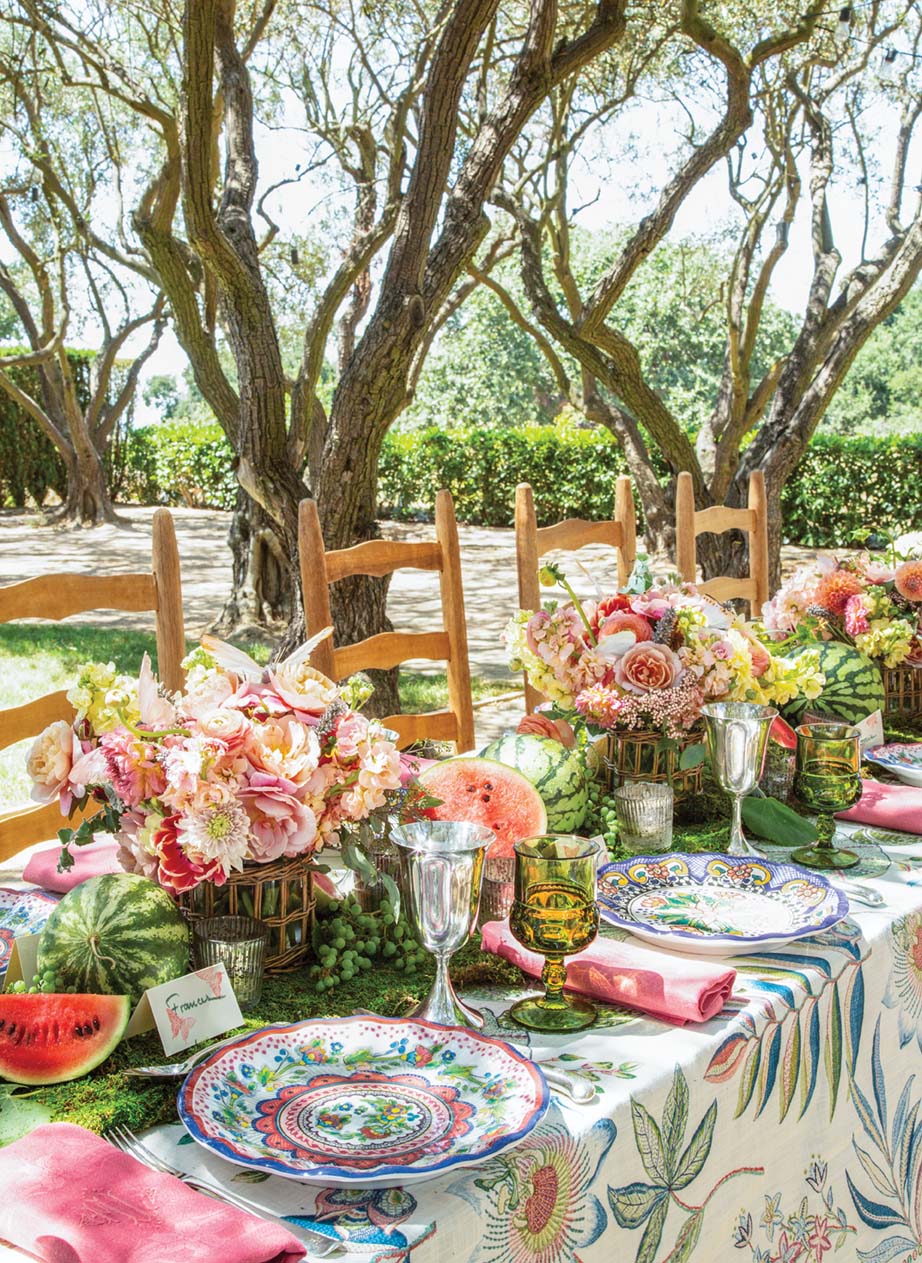 table setting created by contributing editor Frances Schultz for Flower magazine
