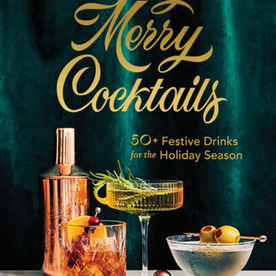 book cover for Very Merry Cocktails by Jessica Strand