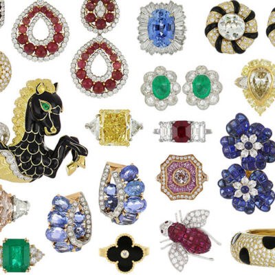 montage of jewelry from Tenenbaum Jewelers in Houston