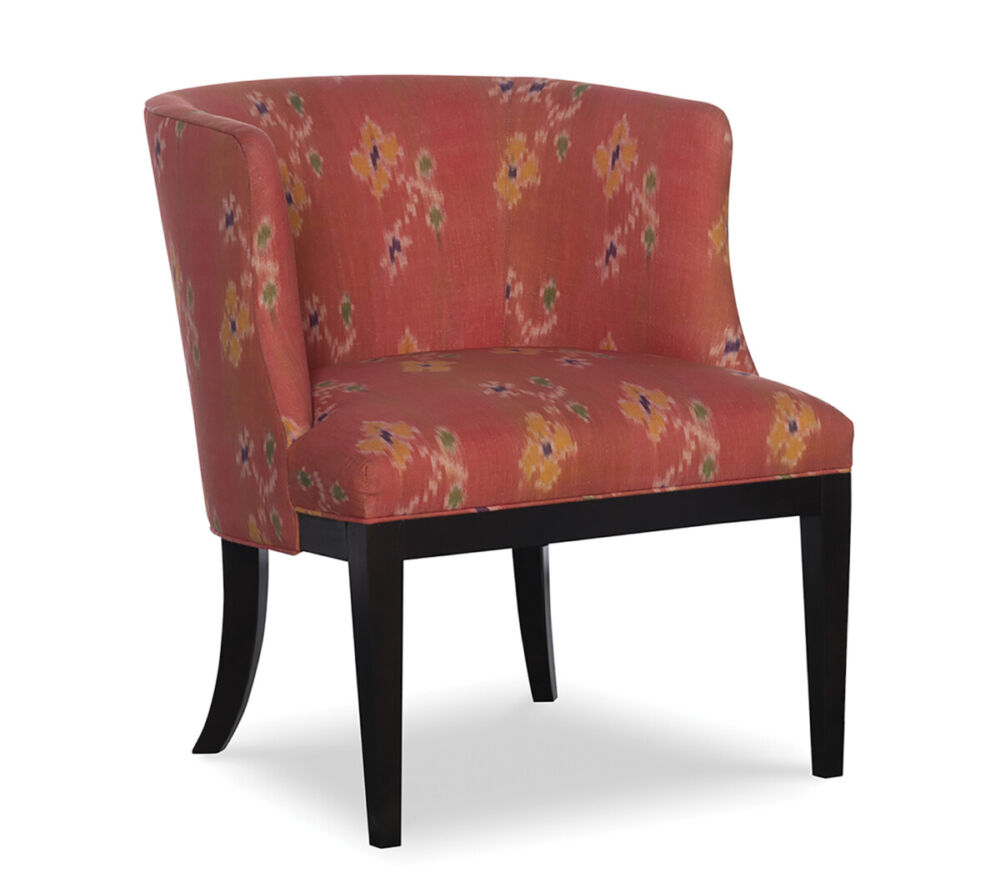 red upholstered chair