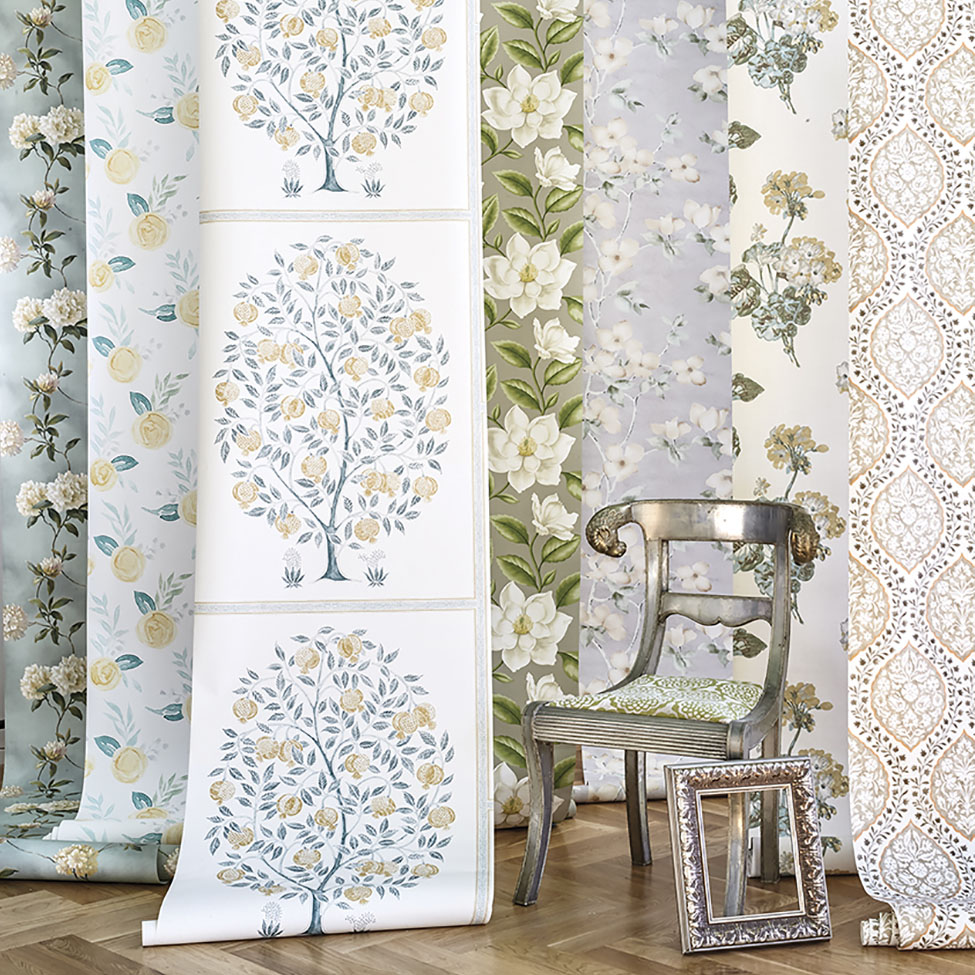 7 patterns of floral wallpapers with neutral colorsways