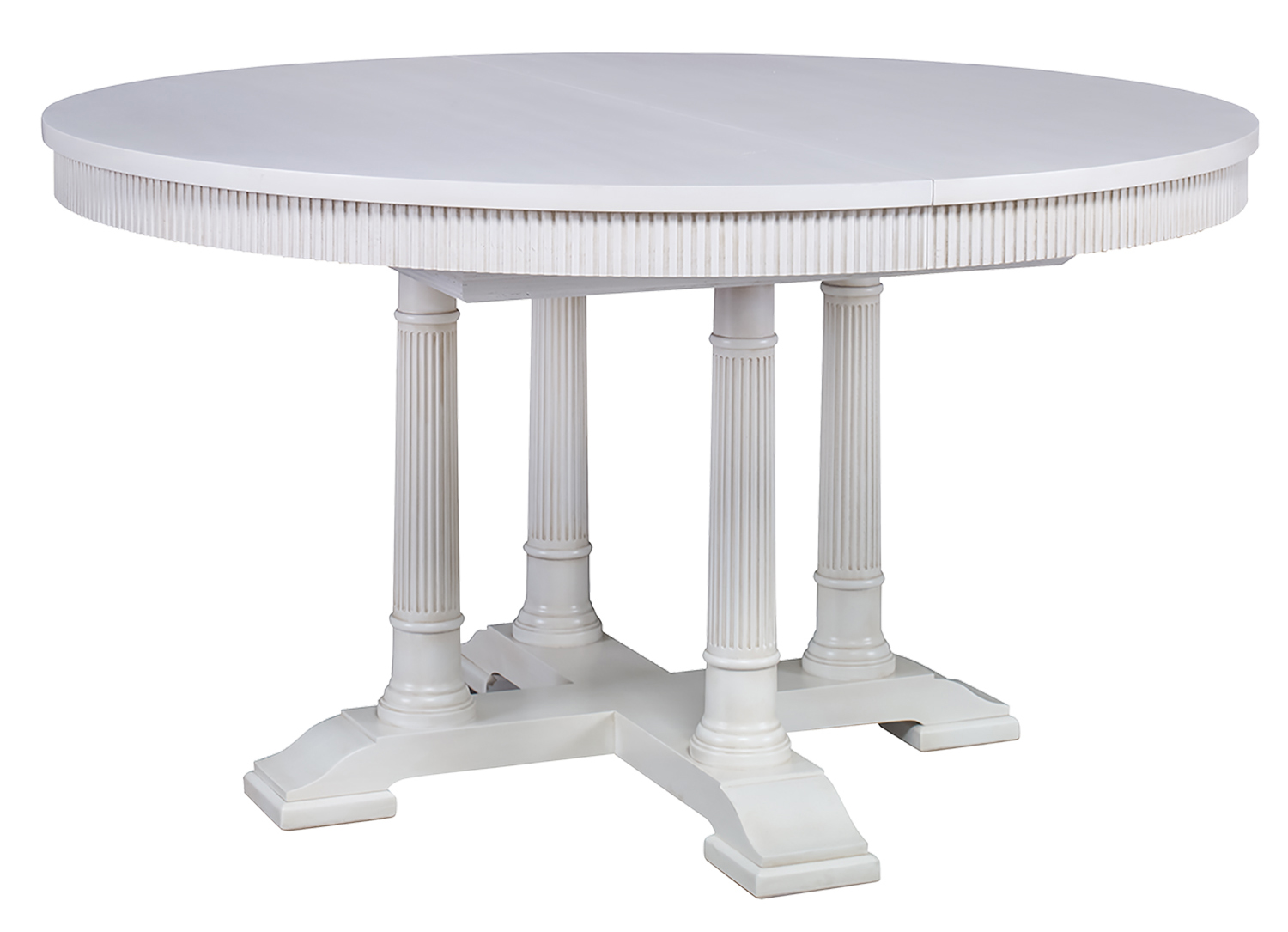 white Hollyhock Round Dining Table by Mark D. Sikes for Chaddock