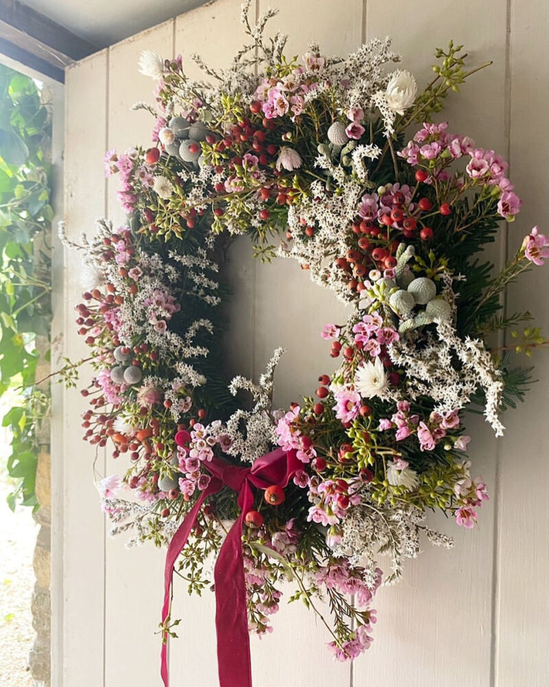 floral wreath by @willowcrossleycreates