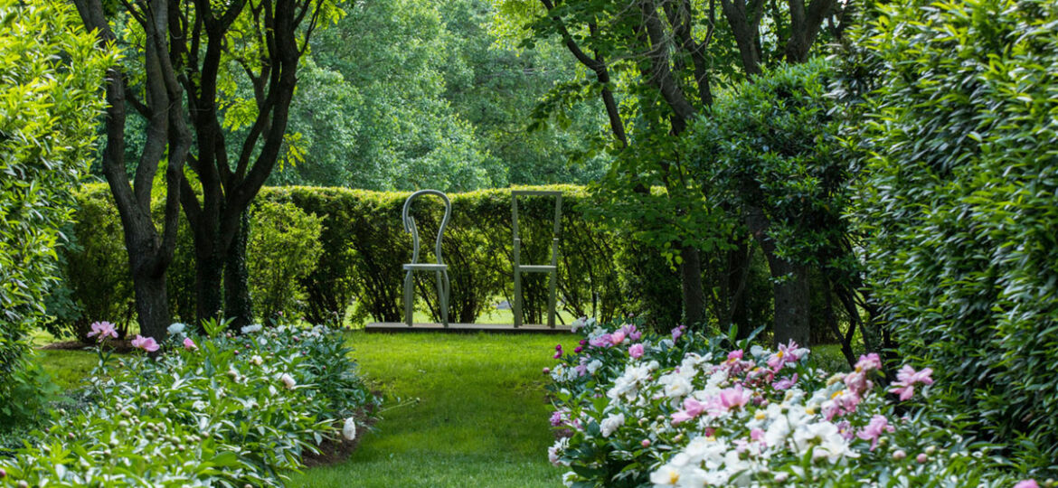 Formal gardens at Ashleigh, 2021 Historic Garden Week of Virginia