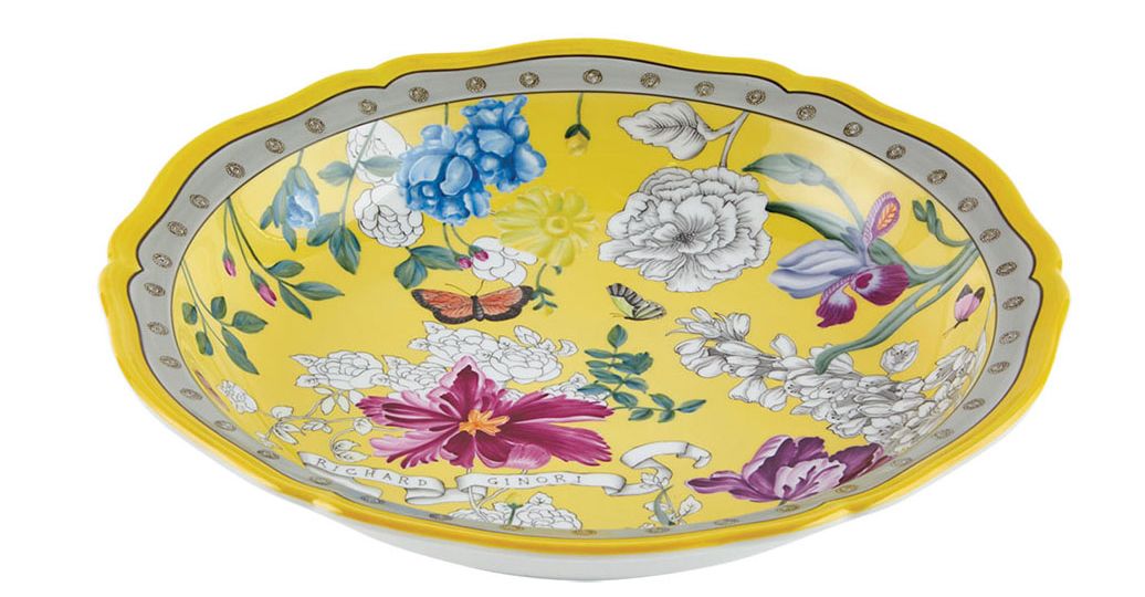 yellow home accessory - porcelain dish