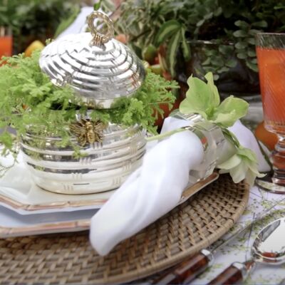 Outdoor table for spring by Carmen Johnston