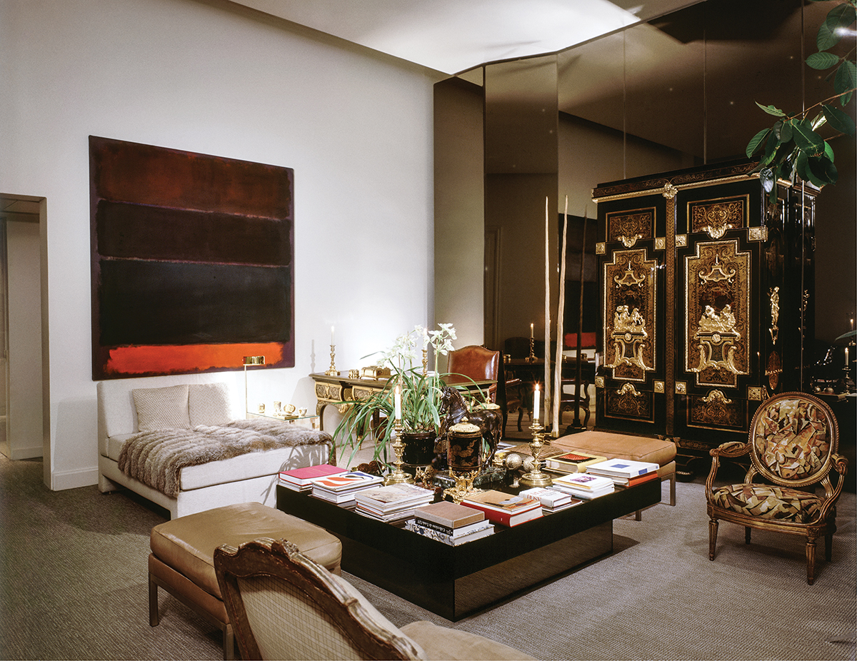 Black and red Rothko painting in Givenchy's house in Paris