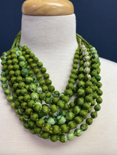 10-string silk sari bead necklace from J. Catma