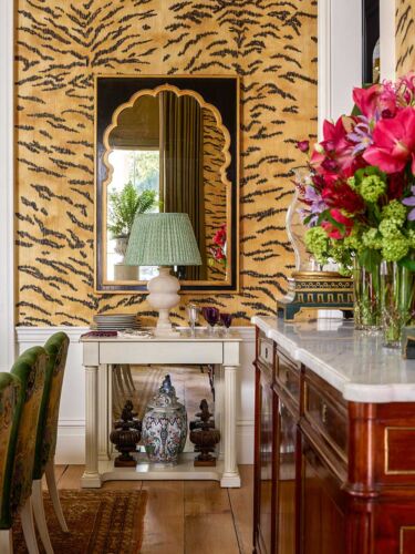 Alexa Hampton designed dining room detail.