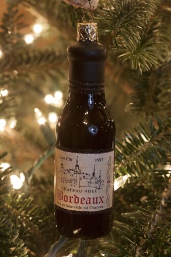 Bordeaux bottle Christmas ornament