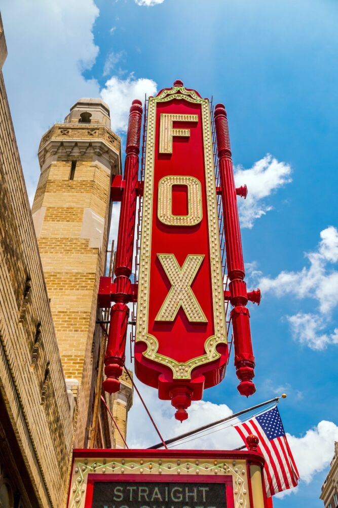 Marquee of the Fox Theatre in Atlanta, GA