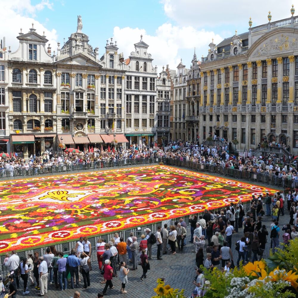 Giant flower carpet in the Grand-Place, Brussels