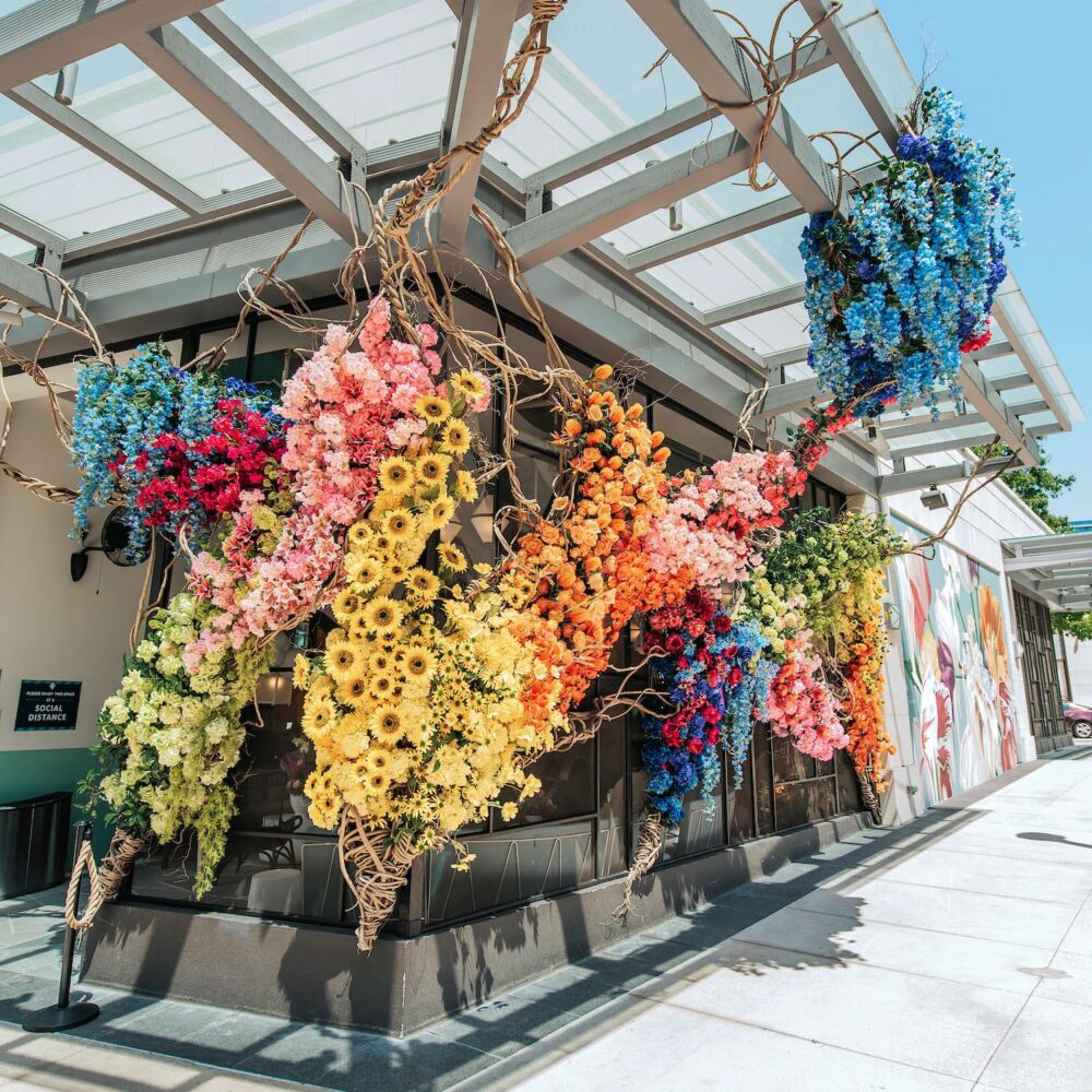 Floratorium's display at Buckhead Village's Bodacious Blooms Festival.