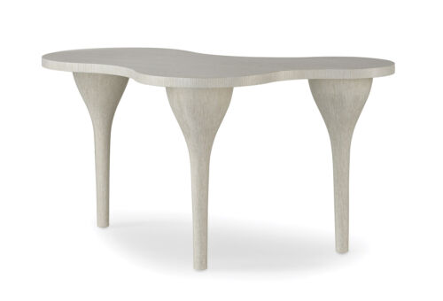 Gray, Freeform Writing Table by Baker Luxe. 